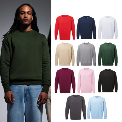 Anthem Sweatshirt AM020 - Full Sleeve Relaxed Fit Baumwollmischung