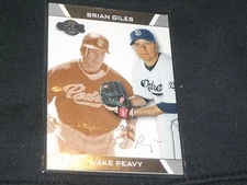 BRIAN GILES JAKE PEAVY GENUINE AUTHENTIC LIMITED EDITION BASEBALL CARD /275