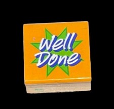 WELL DONE Teacher Classroom School Wood Mounted Rubber Stamp