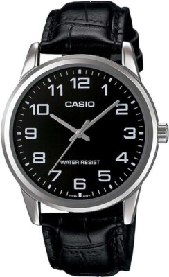 Casio MTP-V001L-1BUDF HERREN UHR LEDER SCHWARZ 39mm UNTERPREIS