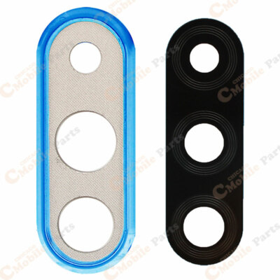 Huawei P30 Lite Rear Back Camera Lens Cover Glass w/ Bezel Frame - Peacock Blue