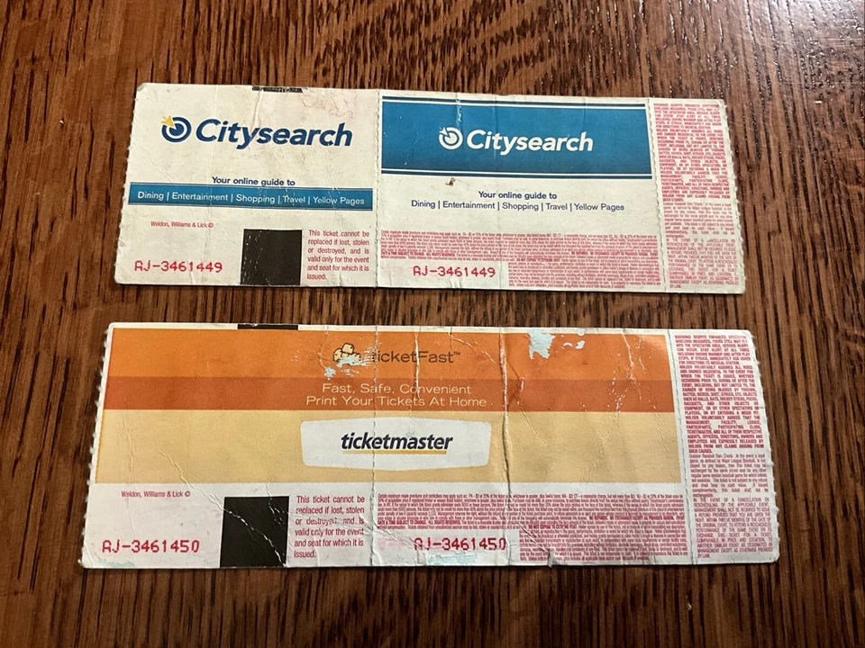 SLAYER Pair Of Ticketmaster June 6 2006 in Ipayone Center/SD Arena - Imagem 2 de 2