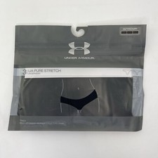 Under Armour Women's Sz XS UA Pure Stretch Thong Underwear 3 Pack Black