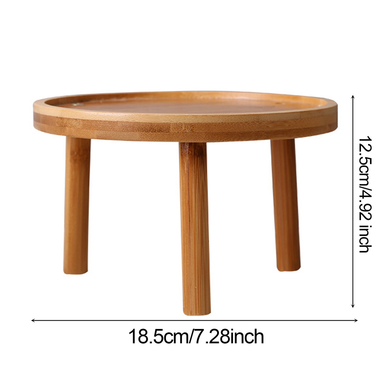 Small Wooden Round Side Table Vase Plant Stand Display Lamp Table Home