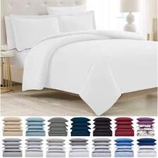 Mellanni Duvet Cover Set 5 Pcs with 2 Shams and 2 Pillowcases, Microfiber
