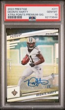 2022 Panini Prestige Football Deonte Harty X Pts Sig Card #211 PSA GEM MT 10