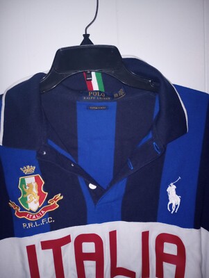 トップス Polo by Ralph Lauren ITALIA Polo Ralph Lauren Italia Football Club Polo Shirt Blue Black