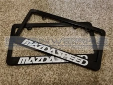 Mazdaspeed License Plate Frame Miata MX5 CX3 RX7 RX8 zoomzoom - Pair