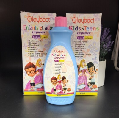 2 Pcs Olaybact kids and teens explorer 8 in 1 lotion. 400mlx2