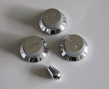 Chrome ST Guitar Volume Tone Knobs Guitar Switch Tip Cap for Fender Strat