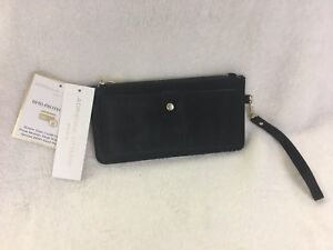Transparente obra maestra Escandaloso Adrienne Vittadini exterior Snap Tarjeta Billetera Bolso De Mano Terciopelo  Negro proteger RFID | eBay