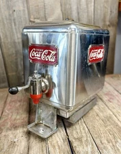 Amazing RARE Vintage 1930-40s Chrome Coca Cola Syrup Fountain Dispenser W 4signs