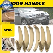 6X Car Interior Door Pull Handle Cover Beige For BMW X5 X6 E70 E71 E72 2008-2014