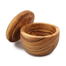 Swissmar Napoli Olive Wood Salt Keeper With Removable Lid