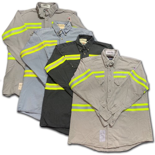 Bulwark FR Hi Vis Flame Resistant Work Shirt Enhanced Visibility Durable Uniform