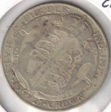 1921 Great Britain Circulated Silver Half Crown KGV & Crest Coin!