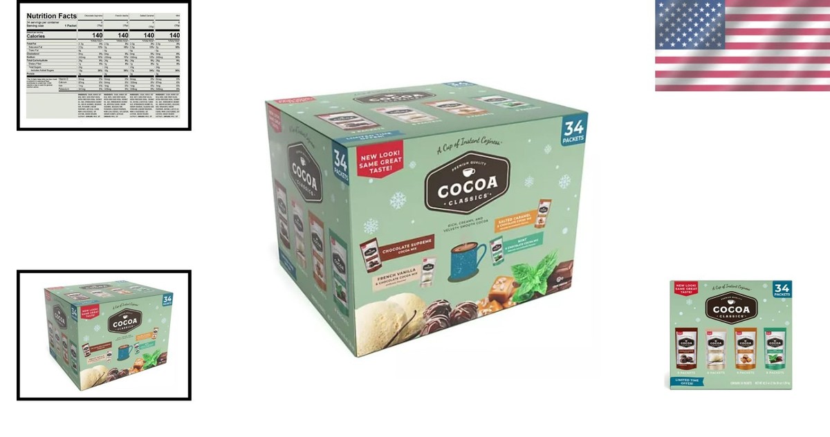 Land O' Lakes 365741 1.25 oz Classics Hot Cocoa 6 Mix Variety - 48