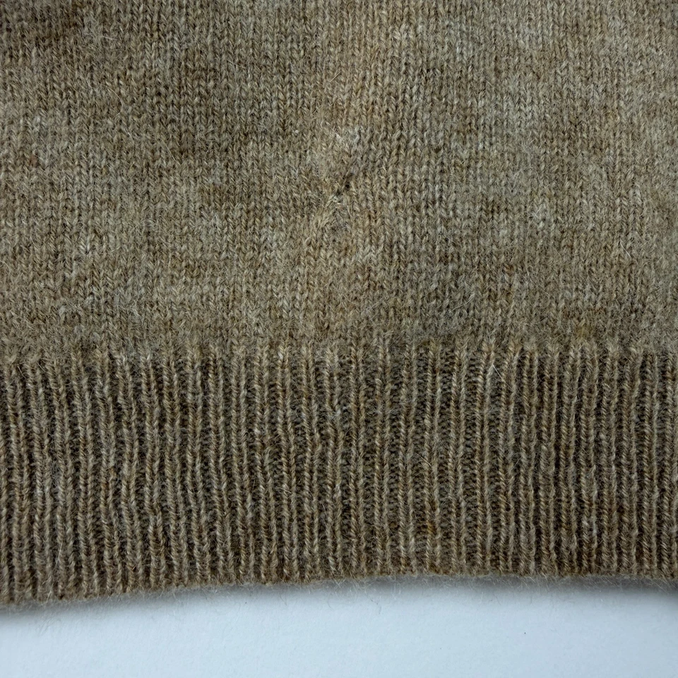 Charter Club Cashmere Crewneck Sweater Small Tan Camel Classic Pullover Flaw - Image 3 of 4