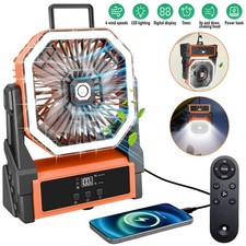 Up to 96hours Battery Portable Camping Fan with 20000mAh Rechargeable Power Bank