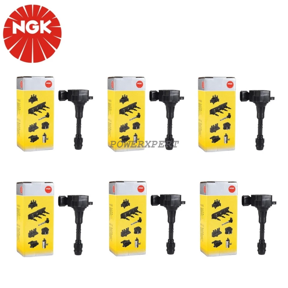 Conjunto de bobina de encendido U5112 6 piezas OEM NGK para Infiniti FX35 G35 2003-2007 3,5 L Foto 2 de 4