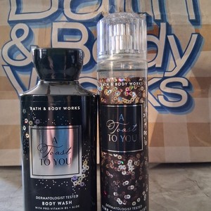 Bath & Body Works A TOAST TO YOU  Fragrance Mist & Body Wash Set Of 2!!  NEW!!