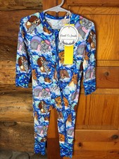 NEW Bamboo Disney Theme Zippy Pajama Converts to Footie Size 12-18 Months NWT