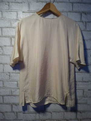 $265 Vince Relaxed Fit Crinkle Drape Twill Shirt in Nude Small NEW V318