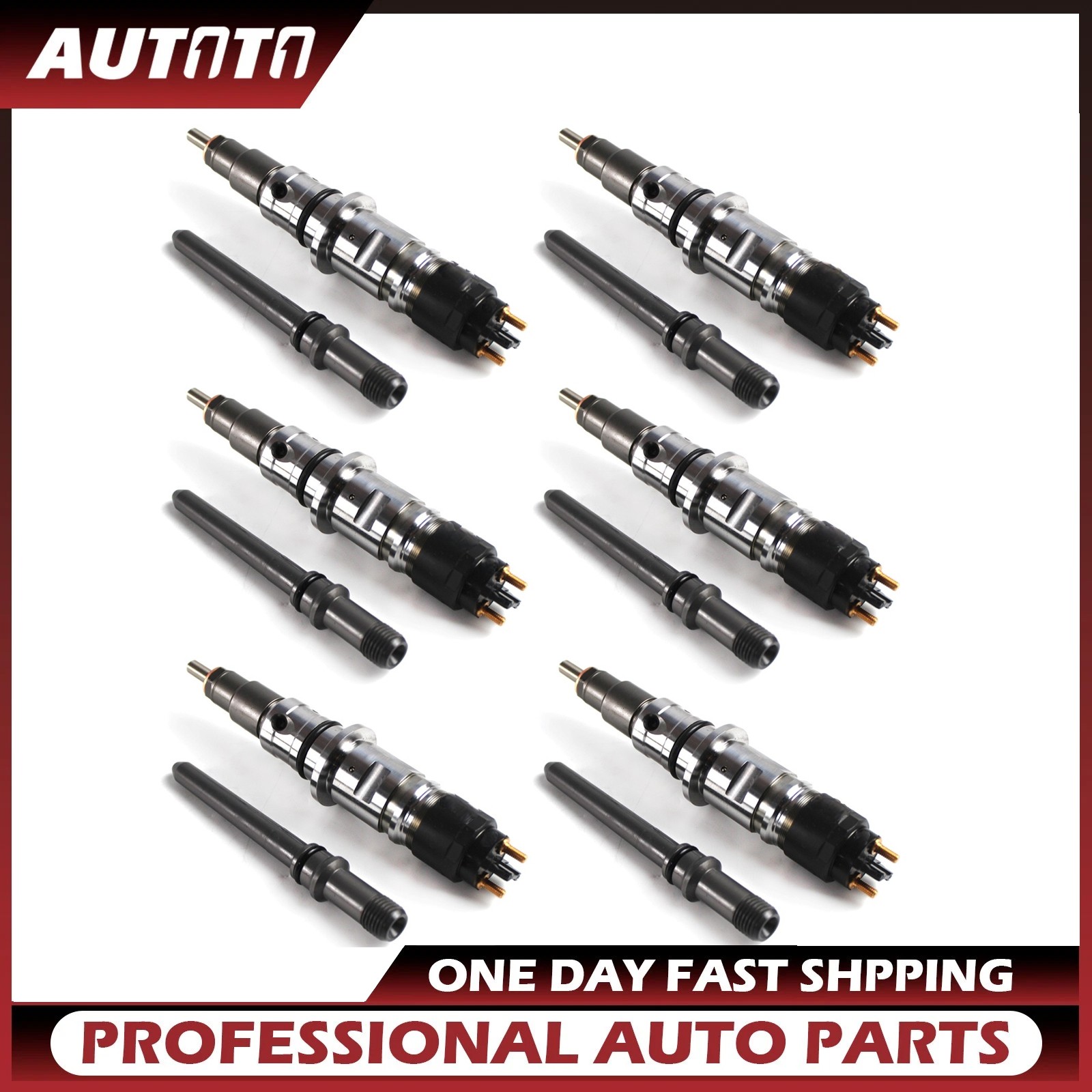 6Set Diesel Fuel Injector W/Tube For 07-12 Cummins Dodge Ram 2500 3500 6.7L NEW