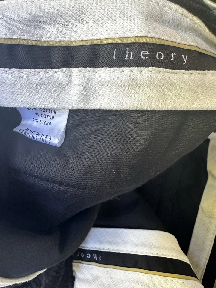 Pantalones Theory Pana Max C 50804205 Negros Talla 4 Nuevos con Etiquetas Foto 3 de 3