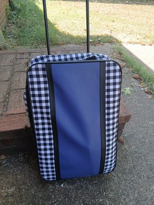 Women Black&blue and White Suitcase