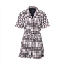 Chanel Coco Mark P60 Cotton Dress 34 Ladies' White  P60883V46257 Short sleeves T