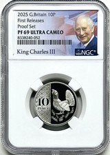 2025 GREAT BRITAIN 10P NGC PF69 UCAM PROOF CAPERCAILLE 10 PENCE FIRST RELEASES