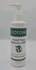 BIOTONE Plant Plus Massage Lotion – Unscented –Rich Plant Extracts 8 fl oz