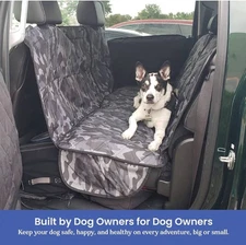 4Knines Rear Seat Cover for Fold Down Seats with Hammock (Black)