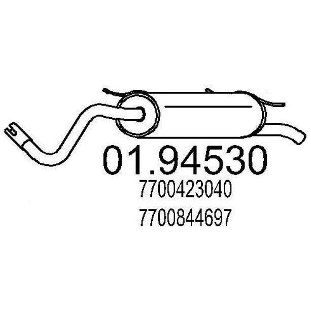 MTS 01.94530 Marmitta per RENAULT MEGANE I (BA0/1) Scénic I (JA0/1, FA0) - Immagine 4 di 4