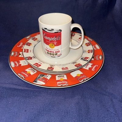 Andy Warhol Campbell's Set Of 3 Dishware