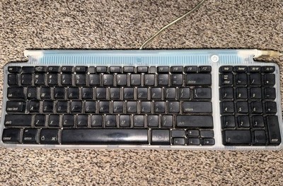 Vintage Working 1998 iMac G3 Teal Blue Mac OS W/ Keyboard & Mouse