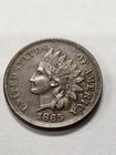 1865 Indian Head Cent Penny 1c AU Nice Original