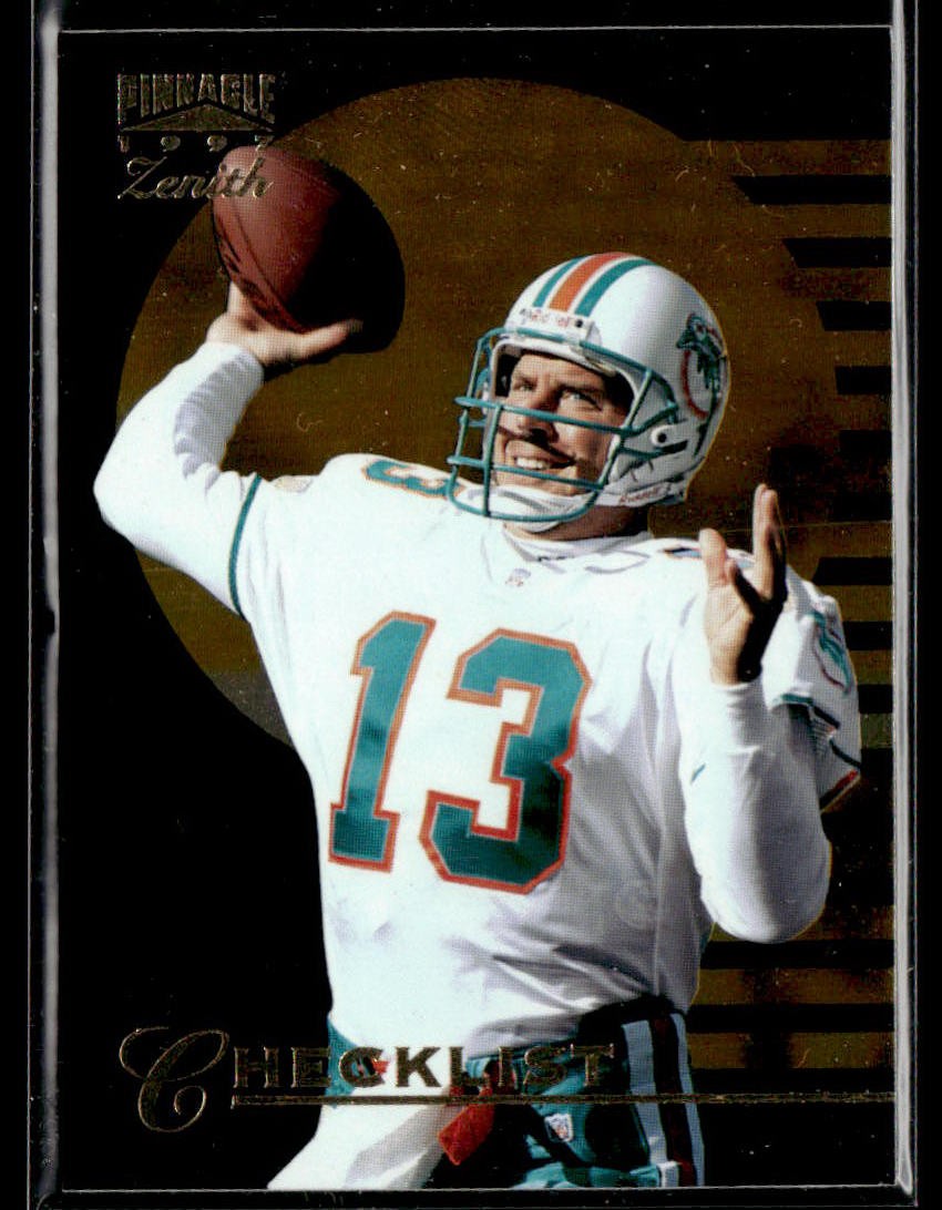 1997 Zenith #150 Checklist: Inserts Dolphins Football Card 1102W