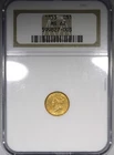 1853 Gold Liberty Dollar NGC MS62 Uncirculated Coin $1
