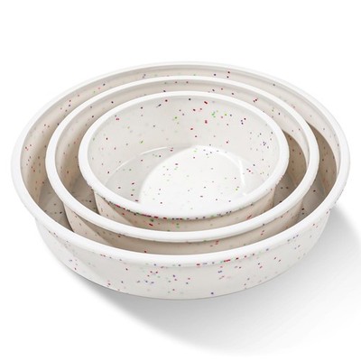 Vinino 3 Pack Round Cake Pan Set (6''/8''/10'') with Metal Reinforced Frame, Cir
