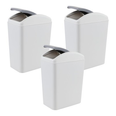 Knifefish 4.5 3-Pack Gallon Plastic Swing-Top Trash Can