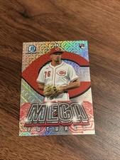 Chase Burns 2026 Bowman Chrome #MF-9 Mega Futures Mojo Refractor SSP RC Reds