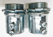 EMT 1-1/4" Conduit Set-Screw Connector/Coupler Lot of 2 NOS