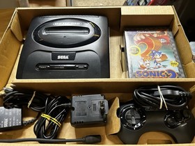 Sega Genesis Model 2 System In Original Box In Great Working Condition & Sonic 2