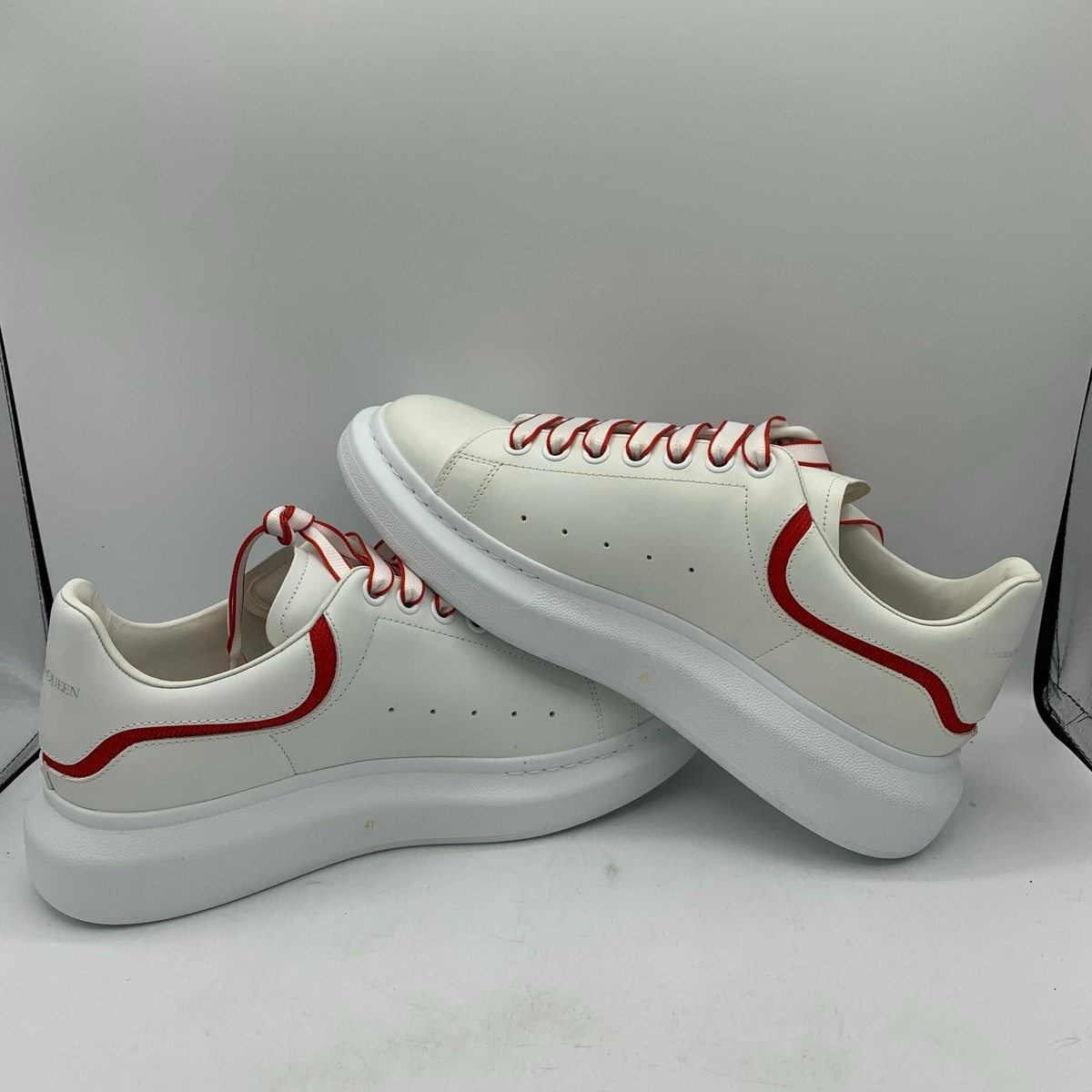 Size 8 - Alexander McQueen Oversized Sneaker New Tech Calf - White
