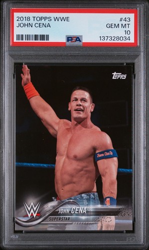 John Cena 2018 Topps WWE #43 PSA 10