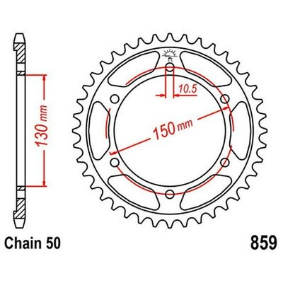 CORONA Z40 530 Silver D.Int. 130 727.43.01 Für Yamaha 1000 FZR 1987-1995