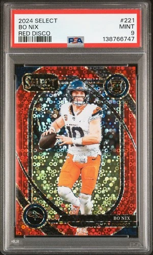 2024 PANINI SELECT RED DISCO #221 BO NIX ROOKIE RC 4/49 PSA 9