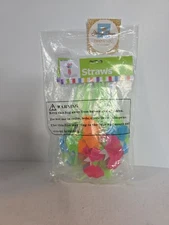 Fun Express - Hibiscus Flower Straws for Summer 12 Pieces
